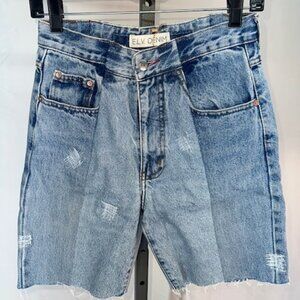 E.L.V. Denim Stove pipe Jean Shorts in Light Blue